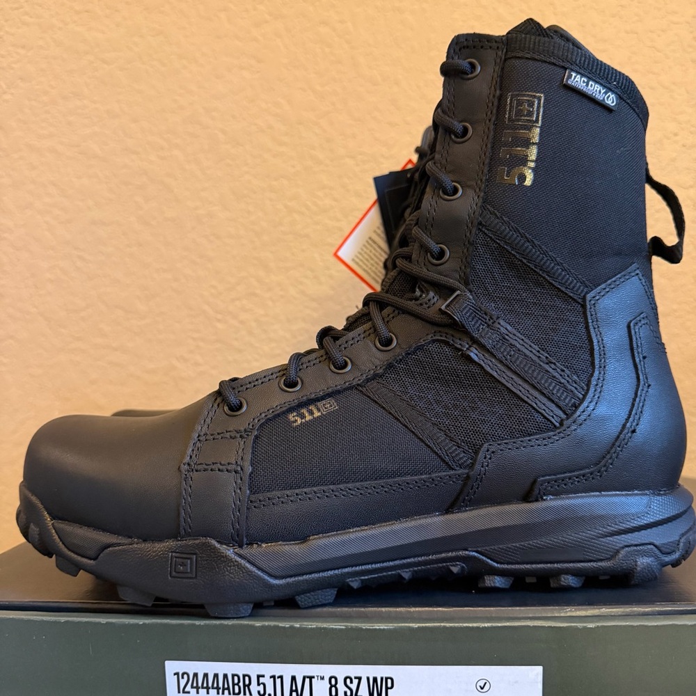 NEW 5.11 A/T™ 8" WATERPROOF SIDE ZIP BOOTS Men’s Wide - Picture 3 of 11